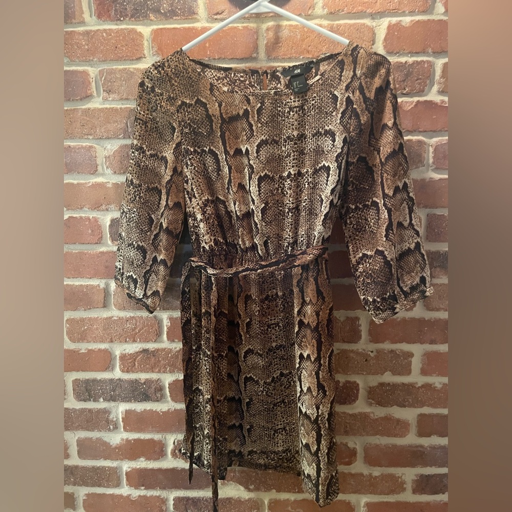 Snakeskin print dress